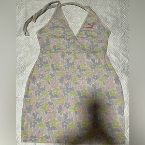 Puma Halterneck Tie Back Bodycon Dress